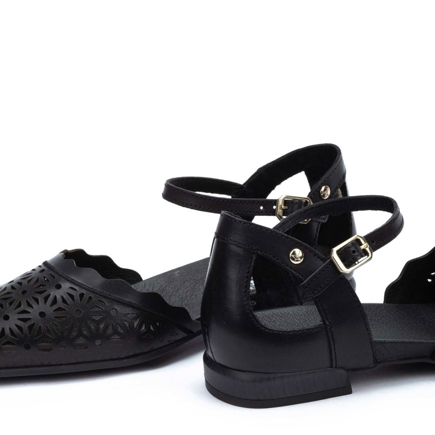 Women's Pikolinos BENISSA Flat Sandals Black | NZ E872A0Q